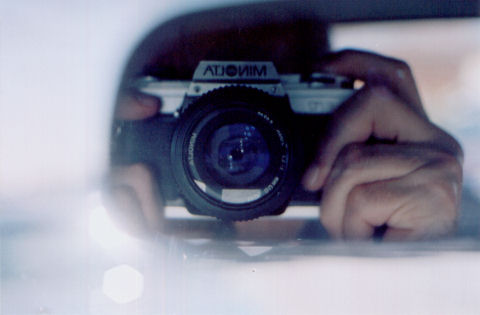 Bonus shot: self portrait in my rear view mirror